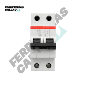 Llave termomagnética ABB 2x20A bipolar modelo SH202-C20