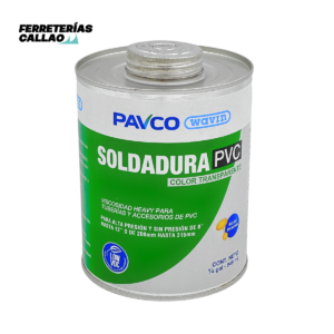 Lata de pegamento PVC PAVCO 1/4 galón transparente