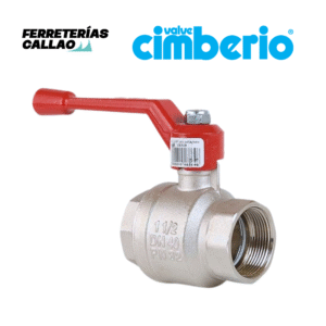 Válvula esférica de bronce de 1 1/2 pulgadas CIM VALVE con palanca roja