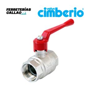 Válvula esférica de bronce de 1 1/4 pulgadas CIM VALVE con palanca roja