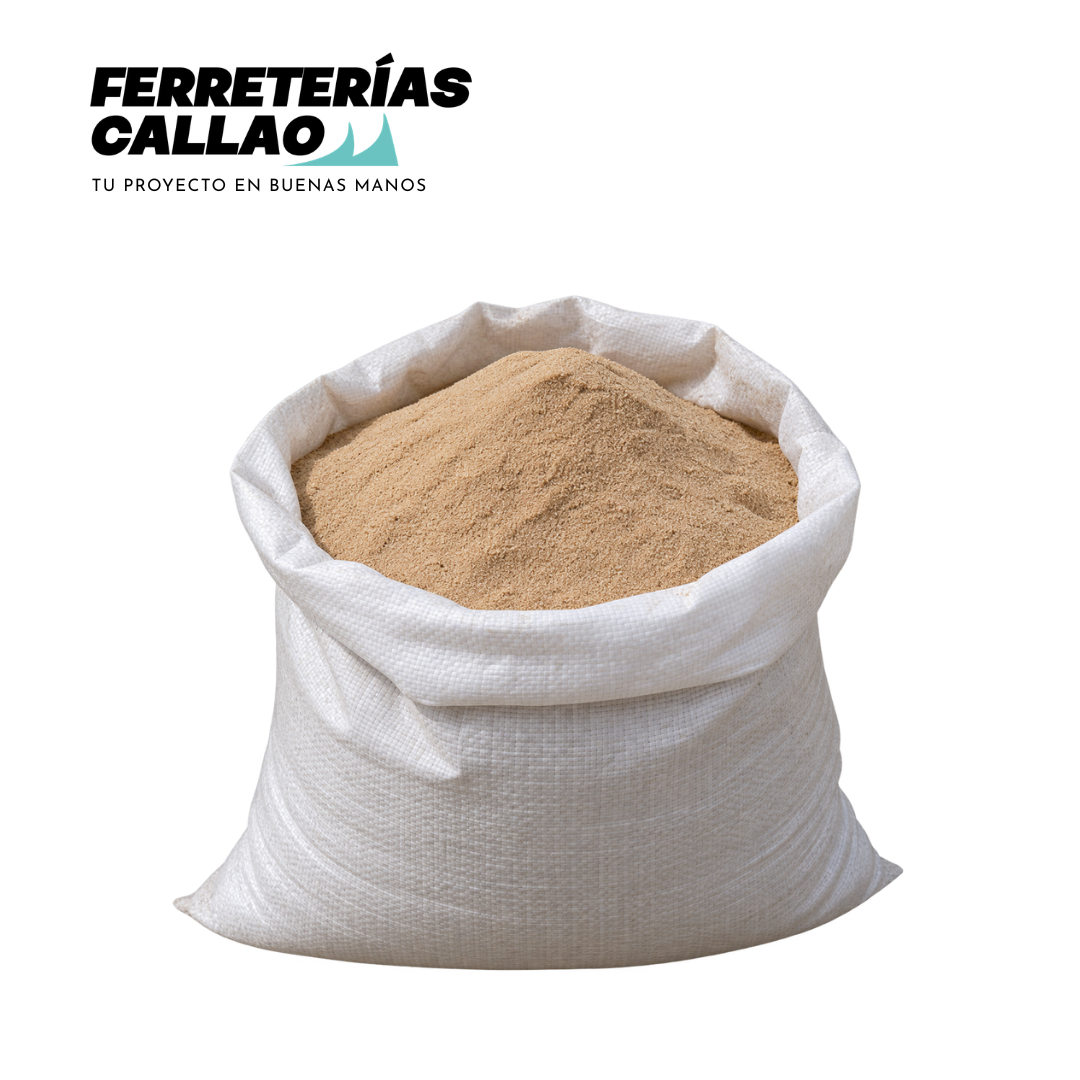 Arena Fina en Bolsa 40kg para tarrajeo y acabados