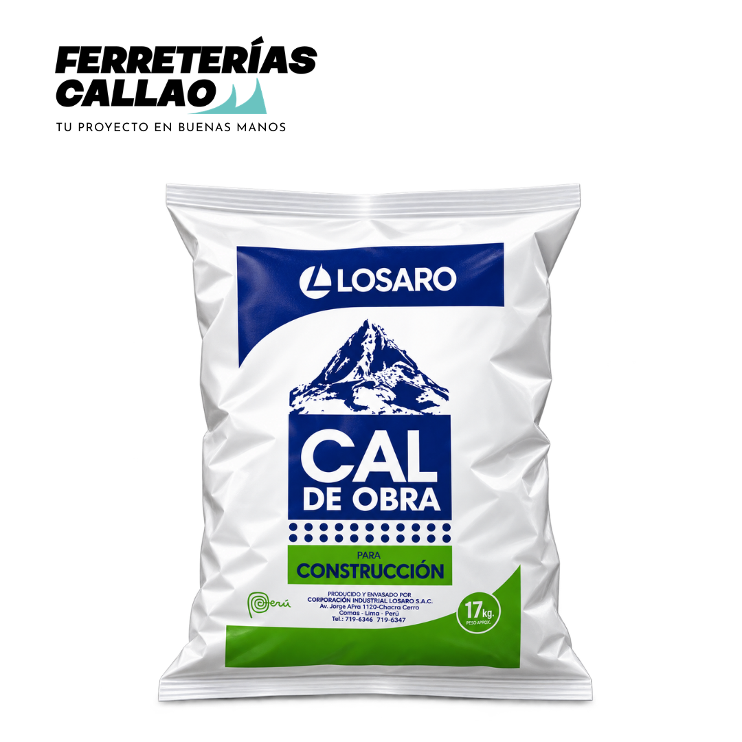 Cal de Obra Losaro 17kg para morteros de construccion