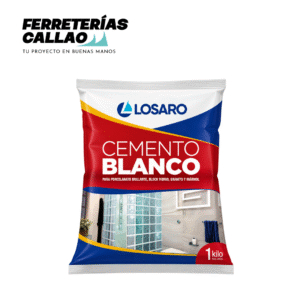 Cemento Blanco Losaro 1kg para porcelanato granito y marmol