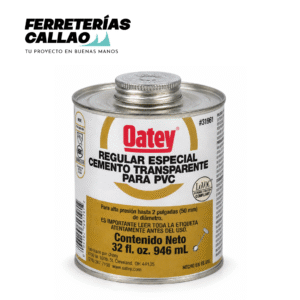 Pegamento Oatey Transparente Regular Especial para PVC…