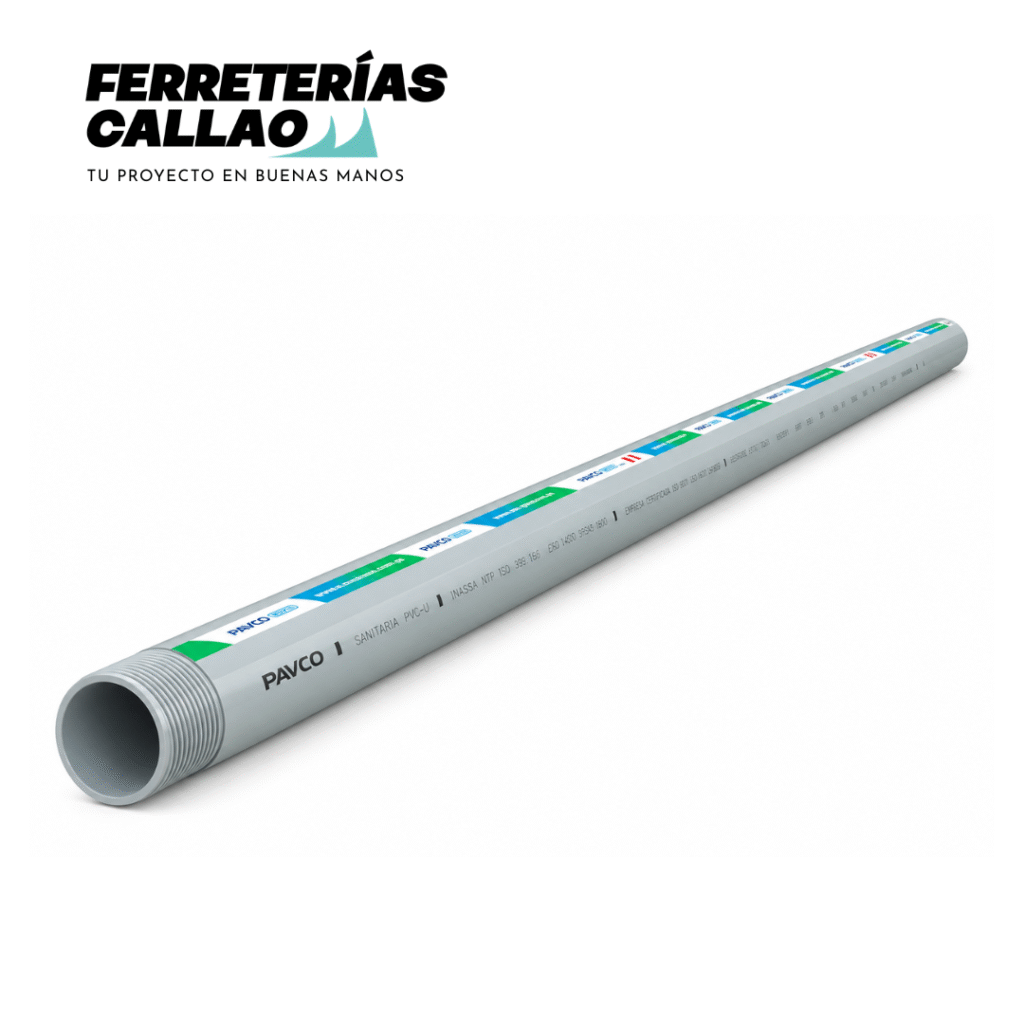 Tubo de PVC para Agua Fría 1/2" PAVCO con rosca de 5m