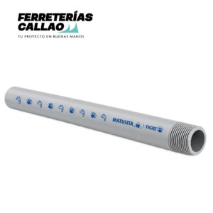 Tubo PVC Agua 1/2" con Rosca Matusita Tigre (5 m)
